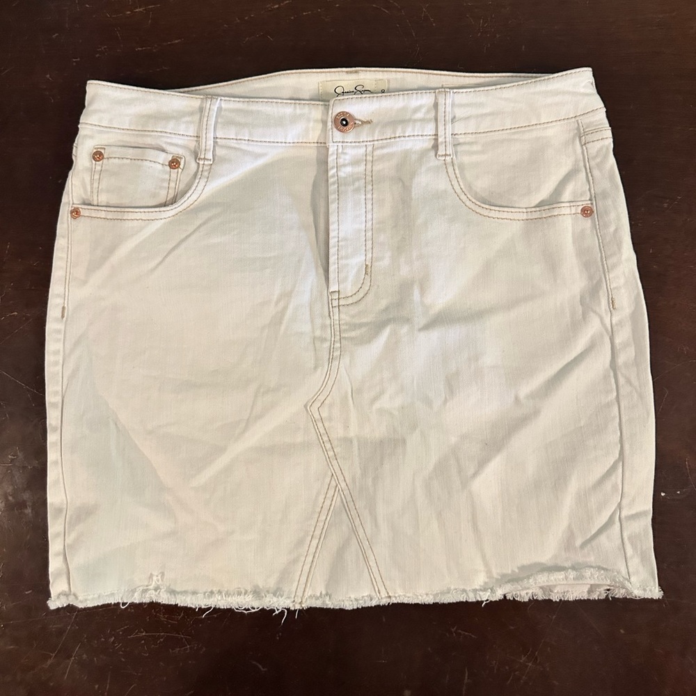 Jessica Simpson Women’s White Denim Mini Skirt size 30